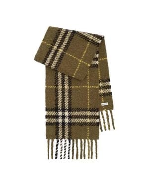 Burberry Sciarpa Verde A Quadri