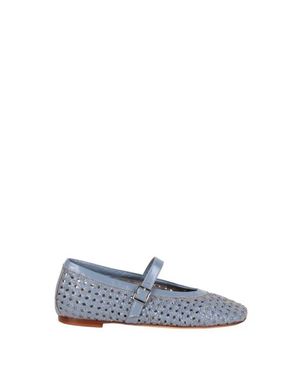 LORENA PAGGI Ballerina Camoscio Niger Celeste - Bianco