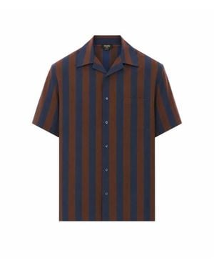 Fendi Camicia Pequin - Blu