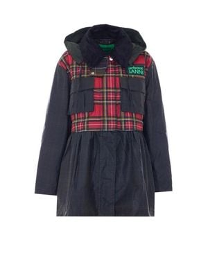 BARBOUR X GANNI Giaccone Nero - Blu