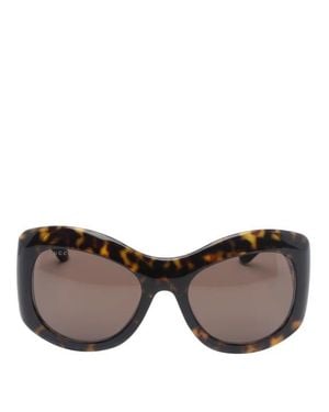 Gucci Occhiali Da Sole Tartarugati Marroni - Marrone