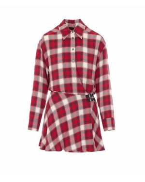 Pinko Abito Camicia Corto Aquilegia - Rosso