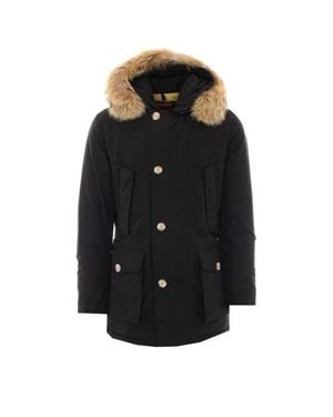 Woolrich Parka Nero Con Cappuccio