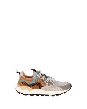 Flower Mountain Sneakers Taupe Copper - Bianco