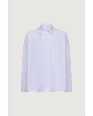 Dondup Camicia Bianca Oversize - Blu