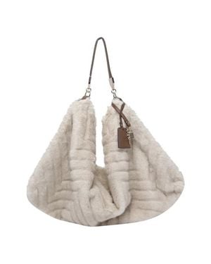 Liu Jo Borsa A Spalla Crema Effetto Peluche - Grigio