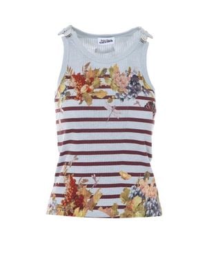 Jean Paul Gaultier Canotta Azzurra - Multicolore