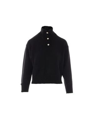 Alpha Studio Cardigan A Collo Alto - Nero