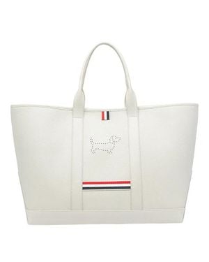 Thom Browne Borsa Tote Hector Bianca - Bianco