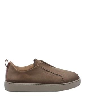 Santoni Sneakers Basse Marroni - Marrone