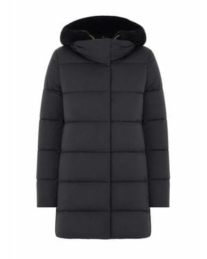 Herno Piumino Nero Con Cappuccio Staccabile