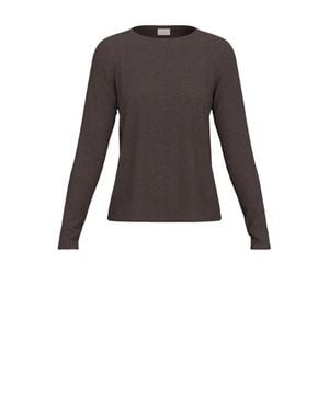 Marella Maglia A Maniche Lunghe Marrone Melange - Nero