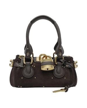 Chloé Borsa A Mano Paddington Marrone Scuro - Nero