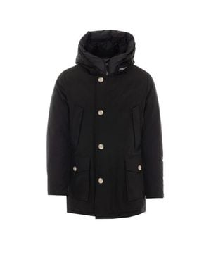 Woolrich Giacca Parka Nera Con Cappuccio - Nero