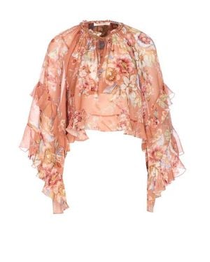 Zimmermann Camicia Rosa - Bianco