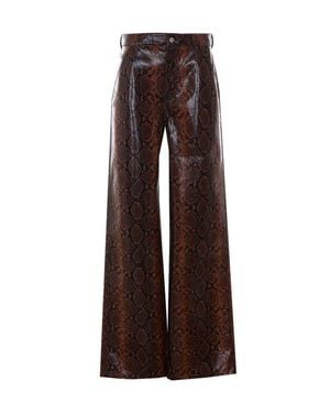 Des Phemmes Pantaloni Marroni A Stampa Python - Marrone