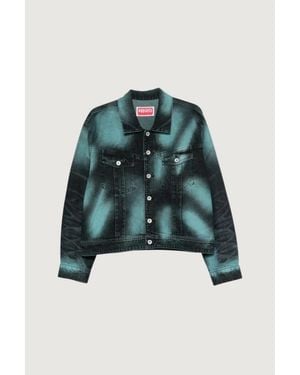 KENZO Giubbotto Trucker Boke Heart - Blu