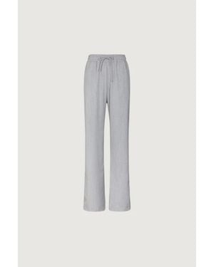 Gaelle Pantalaccio Gessato Con Ricamo Su Retro Tasca - Multicolore