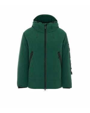 OUTHERE Giacca Imbottita Verde Scuro Con Cappuccio