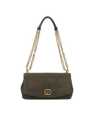 MICHAEL Michael Kors Borsa A Spalla Verde Con Pattina E Manici A Catena - Multicolore