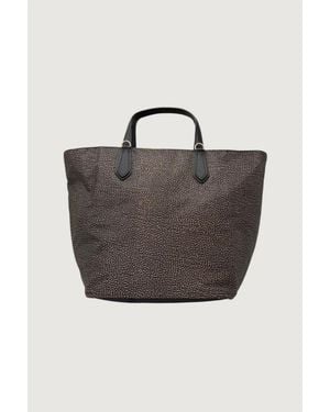 Borbonese Borsa Shopping Nera - Grigio