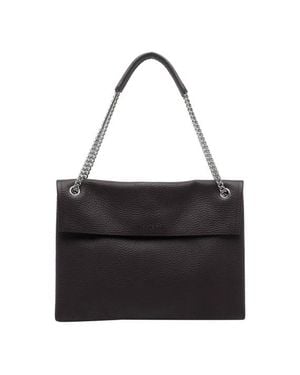 Orciani Borsa A Spalla Con Patta - Nero