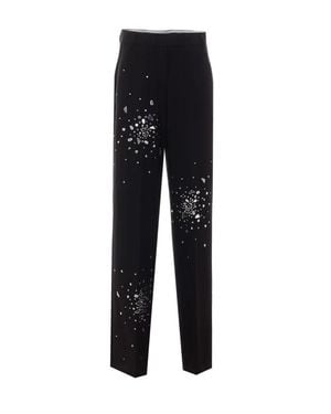 Des Phemmes Pantaloni Neri A Gamba Ampia - Nero