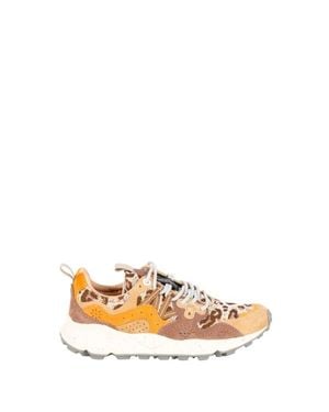 Flower Mountain Sneakers Basse Arancione Chiaro E Marroni - Metallizzato