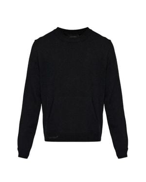 DSquared² Maglione Girocollo Nero Con Tasca Applicata
