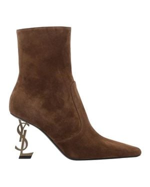 Saint Laurent Stivaletti Opyum - Marrone
