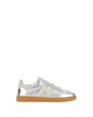 Hogan Sneakers Basse Argento - Bianco