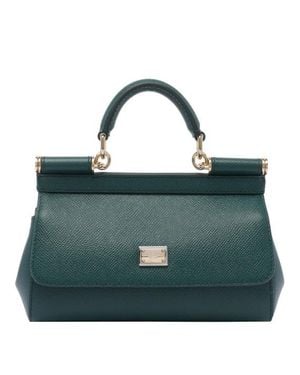 Dolce & Gabbana Borsa A Mano Small Sicily Verde