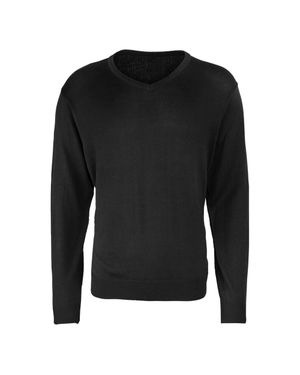 PREMIER Pullover Top V-Ausschnitt Für Herren - Schwarz