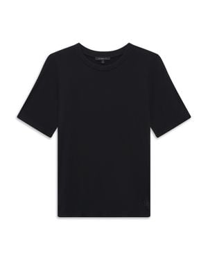 Bugatti Damen T-Shirt Aus 100% Viskose Mit Rundhalsausschnitt - Schwarz