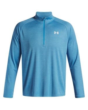 Under Armour "Tech" Mit Halbem Reißverschluss Oberteil Für Herren Strukturiert (Ätherisch) - Blau
