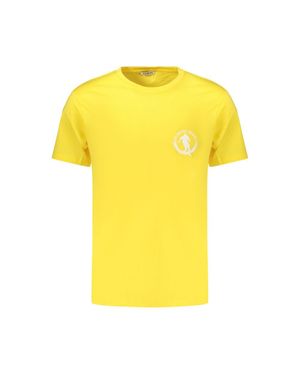 Bikkembergs Gelbes Baumwolle Herren T-Shirt