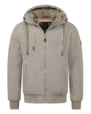 Alessandro Salvarini Herren Winterjacke As-320 Mit Teddyfell-Innenfutter & Kapuze – Warm & Stylisch - Grau