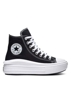 Converse "Chuck Taylor" High Top Turnschuhe Für Damen, Canvas, Plattform-Absatz /Weiß) - Blau