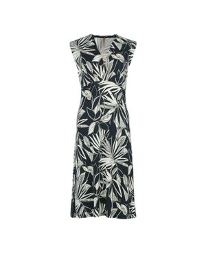 Conquista Midi-Kleid Aus Monochromem Botanischem Jersey - Grün