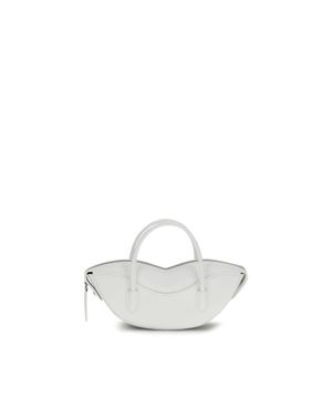 Fiorucci Weiße Kalbsleder Bos Taurus Schultertasche