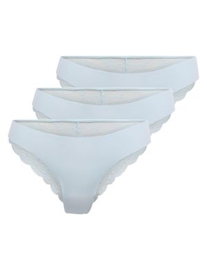 ONLY Onlchloe Lace Brazil Brief - Blau