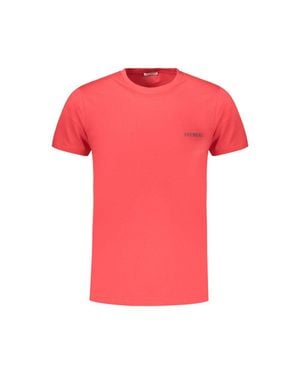 Bikkembergs Rosso Baumwoll Herren T-Shirt - Pink