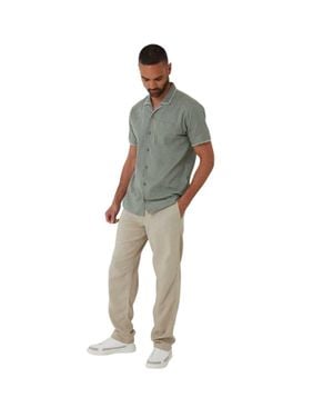 Threadbare "Burnley" Hemd Für Herren, Kurzärmlig (Salbei) - Grün