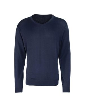 PREMIER Pullover Top V-Ausschnitt Für Herren - Blau