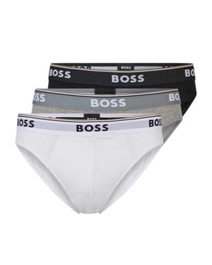 BOSS Slips Für Herren, Premium-Baumwolle (3Er-Pack) (Schwarz/Weiß/Grau) - Mehrfarbig