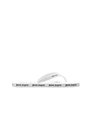 Palm Angels Rubber Flip Flop Slides - Weiß