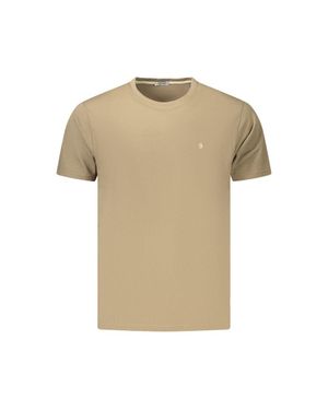 COVERI MOVING Braunes Baumwoll-Herren T-Shirt - Natur