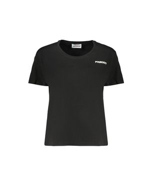 Freddy Schwarzes Baumwoll Damen T-Shirt