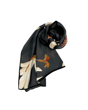 Borbonese Schwarzer Seidenschal Für Damen