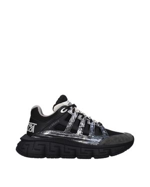 Versace Schwarze Stoff-Athletik-Sneaker